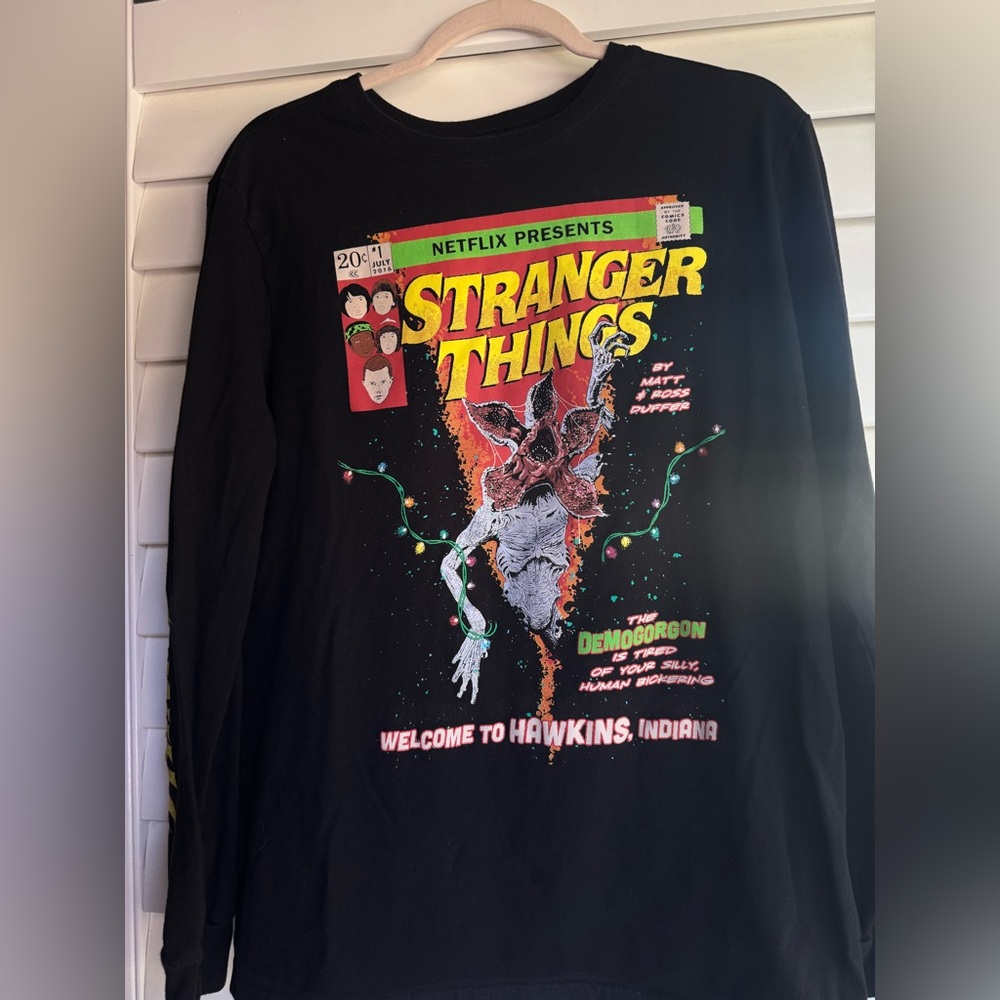 Netflix Stranger Things Black Shirt